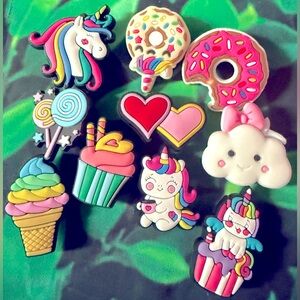 10 Cute Sweets and Pink Croc Charms Shoe Charm